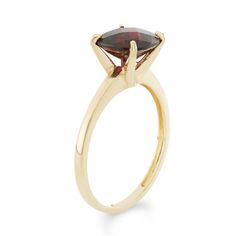 2.30ct Square Cushion Garnet 10K Yellow Gold Ring Red Gemstones, Garnet Gemstone, Yellow Gold Ring, Types Of Rings, 1 Carat, 404 Error, Yellow Gold Rings, Gold Material, Gemstone Colors