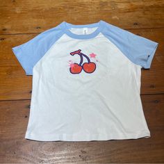 Cherry Baby Baseball Cotton T Shirt 90s Y2k Women’s Size Medium Measurements In Photos Cap Sleeves Blue Baseball Style Cherry Graphic White Otherwise Cropped Cotton Brand New No Flaws Smoke Free Home Cherry Baby Baseball Cotton T Shirt 90s Y2k Cherry Graphic, Baby Baseball, Cherry Baby, Y2k Women, Baseball Baby, Cotton T Shirt, Cap Sleeves, Cotton Tshirt, Blue White