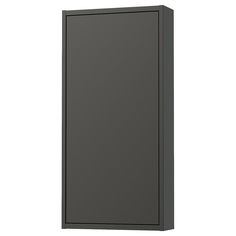 a gray wall mounted cabinet on a white background