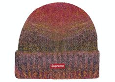 Check out the Supreme Gradient Stripe Beanie Red available on @StockX Supreme Accessories, Red Beanie, Trendy Hat, Striped Beanies, Beanie Style, Designer Streetwear, Grey Beanie, Fall Inspo