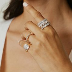 Eriness Diamond Signet Pinky Ring - At Present Jewelry Jewellery Lookbook, Signet Pinky Ring, Pinky Rings For Women, Diamond Pinky Ring, Pinkie Ring, Pinky Signet Ring, Diamond Stacks, Baguette Ring, Diamond Eternity Band