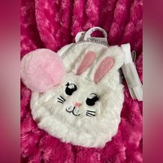 Bunny Rabbit Plush Backpack Bag Zippered White/Pink Claire’s Nwt Claire's Accessories, Plush Backpack, Backpack Bag, Bunny Rabbit, Kids Accessories, Backpack Bags, Pink White, Bag Accessories, Kids Shop