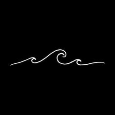 the silhouette of a wave on a black background