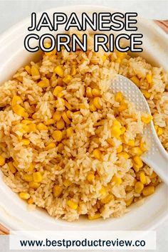 Japanese Corn Rice Japanese Corn Rice Recipe, Japanese Sweet Rice Recipes, Japanese Sides Recipes, Japanese Corn Rice, Rice Corn Recipes, Winter Rice Recipes, Japanese Corn Recipe, Corn And Rice Recipes, Caribbean Sides