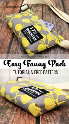 the easy and free sewing pattern for an easy fanny bag