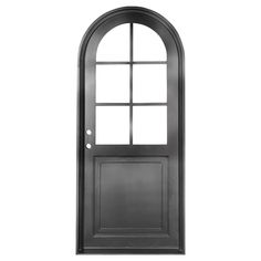 Getty - Single Full Arch | Special Order – PINKYS Iron Front Door, Steel Front Door, Simple Interest, Instant Loans, Loan Application, Arched Doors, Checking Account, Glass Front Door, 12 Gauge