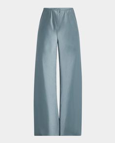 La Ligne Colby Satin Pants | Neiman Marcus Timeless Brand, Satin Pants, Silk Pants, Colby, Wide Legs, Top Designers, Bottoms Pants, Fashion Item, Neiman Marcus