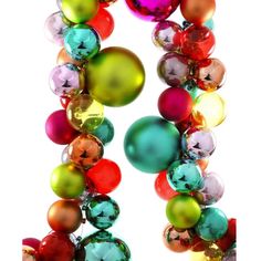 the letter n is made up of many different colored balls