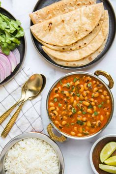 the meal is ready to be eaten and served on the table with tortillas