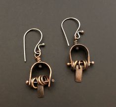 Handmade copper/sterling silver horseshoe earrings. The fun easy going earrings are just great! Specify copper or silver Horseshoe Earrings, Knoxville Tennessee, Jasper Earrings, Artisan Earrings, Wire Work Jewelry, Feather Pendant, Silver Feather, Work Jewelry, Knoxville Tn