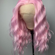 Short Synthetic Wig Material High Quality Heat Resistant Fiber, Can Withstand 160 Degrees High Temperature Color:Pink Wig 150% Density Size 12-16 Inches Cap Size Circumference 22.5 Inches Stretched Medium Cap (Average Cap Size, With Adjustable Strap Half Hand Tied Pink Wig Pink Wigs Pink Lace Wig,Light Pink Wigs Shoulder Length Wig Pink Lace Wig, Light Pink Wig, Wigs Shoulder Length, Shoulder Length Wig, Wigs Pink, Blue Grey Hair, Pink Wigs, Luxy Hair Extensions, Wig Material