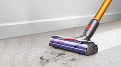 a close up of a vacuum cleaner on the floor