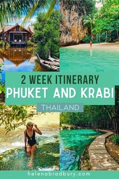 two week itinerary in phoket and krabi thailand with text overlay