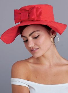 McCall's Sewing Pattern M7766 - Misses' Hats. Four hats in size S, M, L. - Hats A, B have contrast front bow. - Hat C has purchased silk flower. - Hat D has contrast band and bow. - All views are lined. SUGGESTED FABRICS: Wool, Wool Blends, Gaberdine, Novelty Wool, Wool Blends. - D: also Cotton, Cotton Blends. - Contrasts: Silk, Satin, Shantung, Voile, Cotton, Cotton Blends. - Lining: Lining fabric. - Interfacing 1: Fusible Knit Interfacing. - Interfacing 2: Medium weight Buckram. SIZES: One Siz Red Top Hat With Curved Brim For Spring, Red Curved Brim Top Hat For Spring, Fitted Summer Cap, Wide Brim Top Hat For Spring, Red Brimmed Cloche Hat For Spring, Red Short Brim Hats For Spring, Red Wide Brim Cloche Hat For Summer, Red Summer Cloche Hat With Curved Brim, Red Curved Brim Cloche Hat For Summer