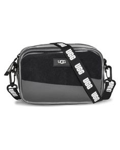 UGG 1116183 Janey II Clear Black Crossbody Bag MYSELFLINGERIE.COM Black Bag With Clear Strap For On-the-go, Ugg Purse, Ugg Purses, Pretty Tote Bags, My Style Bags, Handbag Essentials, Black Crossbody Bag, Cute Purses, Clear Bags