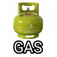 a gas tank with the words gas on it and an image of a propaner