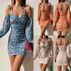 Women Off Shoulder Dress Summer New Flower Print One-shoulder Sexy Suspender Dress Vintage Mini Folds Dress Beach Vestidos Mujer Summer Bodycon Off Shoulder Dress With Ruched Detail, Summer Bodycon Ruched Off Shoulder Dress, Summer Bodycon Off-shoulder Dress With Ruched Detail, Ruched Bodycon Off Shoulder Dress For Summer, Ruched Bodycon Off-shoulder Dress For Summer, Spring Beach Bodycon Dress One Shoulder, Spring Bodycon Off Shoulder Mini Dress, Fitted Cold Shoulder Mini Dress For Summer, Fitted Cold Shoulder Dress For Summer