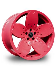 Heritage Wheel SAKURA MONOC PINK 18x9.5 Sakura Car Accessories, Heritage Wheels, Cute Things For Your Car, Pink Rims