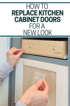 Everything you need to know about how to replace your kitchen cabinet doors and drawer fronts. Learn what hinges to buy, what size doors you need, how to attach new hinges, easiest way to attach drawer fronts. This post has it all! Replace Kitchen Cabinet Doors, Replacing Cabinet Doors, New Kitchen Cabinet Doors, Easy Home Renovations, Kitchen Cabinets Before And After, Cabinet Makeover Diy, Replacing Cabinets, Replacing Front Door, Cabinet Door Replacement