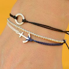 Sterlingsilber Anker-Armband Sports Trophy, Anchor Charm, Anchor Bracelet, Silver Bead Bracelet, Bijoux Diy, Wedding Event, Diy Bracelets, Delicate Bracelet, Sterling Silver Bracelets