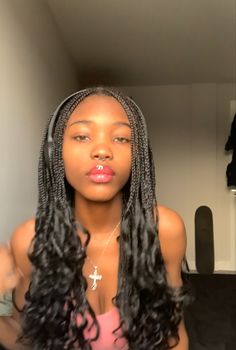 Braids For Black Women Y2k, Y2k Hair Twists, Y2k Braids For Black Women, 2000s Braid Hairstyles, Y2k Box Braids, Y2k Braids Hairstyles, Baddie Braid Hairstyles, Winter Braids For Black Women, 90s Braids