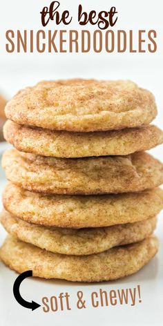 the best snickkerdoodles soft and chewy cookies are made with only 3 ingredients