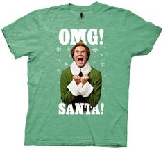 PRICES MAY VARY. Smiling's My Favorite: The best way to spread Christmas cheer is by wearing your favorite Elf merchandise! Perfect to give as a gift or to wear to holiday parties. Fans are the Best Face it, we all love the holidays. How about representing your favorite Christmas movie while rocking this sweet Elf shirt? Our Elf tees are more than just a t shirt. They are a way to bond with friends. Size Info: Not sure which size is right for you? No problem!. This cool X-Mas shirt is available Dodgeball Costume, Omg Santa I Know Him, Angry Elf, Santa I Know Him, Magic Santa, Elf Movie, Combat Pants, Elf Shirt, Buddy Love