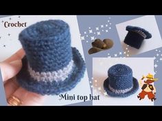 crochet mini top hat pattern for babies and toddlers