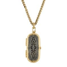 Antiquities Couture Two Tone Vinaigrette Pendant Locket Necklace 32 Inches 18th Century France, Pendant Locket, 1928 Jewelry, Cameo Jewelry, Couture Jewelry, Creating Jewelry, Jewelry Companies, Wedding Jewelry Sets, Locket Necklace