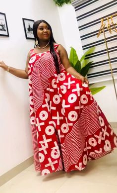 Long African print Maxi Dress for summer days. Perfect for all sizes and also great as a Maternity Dress for women African Maternity Dresses Gowns, Red Printed Summer Dress, Red Printed Cotton Maxi Dress, Red Printed Sleeveless Sundress, Red Cotton Maxi Dress For Summer, Red Cotton Maxi Sundress, Red Printed Long Dress, Red Maxi Length Cotton Dress, Red Printed Maxi Dress