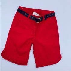 New Janie And Jack Capri Pants “Strawberry Sweet” Sz 4t Cute Short Red Bottoms, Playful Red Cotton Shorts, Playful Red Shorts For Spring, Red Bottoms For Spring Playwear, Cute Red Shorts For Spring, Cute Red Spring Shorts, Playful Red Bottoms For Spring, Red Cotton Shorts For Playwear, Red Cotton Playwear Shorts