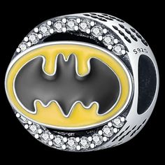 Batman Openworks Charm 925 Sterling Silver One Of Dcs Favorite Characters! Show Your Love For "The Batman" By Adding This Bright Yellow Enamel Charm Featuring The Bat Signal On A Black Enamel Background. Only One In Stock!! **These Charms Are Real 925 Sterling Silver, Not Plated, So The Silver Will Not Rub Off Or Flake Over Time!! They Are Beautiful And Would Be A Wonderful Edition To Anyones Charm Bracelet. Don't Forget, That All Sterling Silver Can Tarnish, So Polish Them Just Like You Would A Batman Jewelry, Nurse Jewelry, Bracelets With Meaning, Trending Bracelets, Batman Logo, Jewelry Bracelets Gold, The Batman, Pandora Bracelets, Enamel Charms