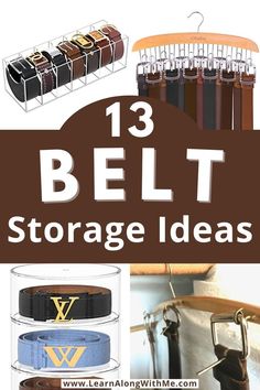 Need some ideas on how to store your belt collection?  We share 13 belt storage ideas in this article...from attractive countertop belt organizers to closet options, there are lots of clever storage solutions here.
But which one will work for you??



#beltstorageideas  #beltstorage   #beltstoragecloset  #beltorganizers  #beltorganizers  #closetorganization #drawerorganization  #bedroomorganization Belt Storage Ideas, Belt Organization, Modern Gothic Bedroom, Dresser Top Organization Ideas, Belt Collection, Belt Organizer, Belt Storage, Diy Belts, Dream Closet Design