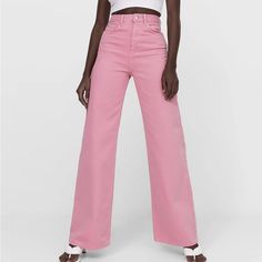 Brand: Zara Color: Pink Size: 4 Condition: Never Worn Details: Button Closure School Clothes, Colored Pants, Zara Jeans, Back To School Outfits, Zara Pants, Jeans Color, Wear Pink, Jeans Brands, School Outfits