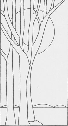 a drawing of a tree with no leaves