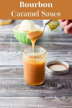 Bourbon Caramel Sauce in a jar. Caramel Bourbon, Salted Caramel Sauce Recipe, Bourbon Caramel Sauce, Bourbon Caramel, Bourbon Caramels, Bourbon Sauce, Handle The Heat, Caramel Recipes Sauce