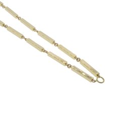 This hollow rectangle link chain is the perfect accessory to stay ahead of the trends. Crafted from luxurious genuine 14k yellow gold, this sophisticated chain adds an extra touch of class to any look. With its hollow rectangle links and choker silhouette, it’s the perfect way to add a statement piece to your outfit. 16 inches in length, this necklace is secured with a spring ring clasp. Luxury Figaro Chain Necklace With Rectangular Links, Elegant Chain Necklace With Rectangular Pendant For Formal Occasions, Elegant Formal Chain Necklace With Rectangular Pendant, Elegant Rectangular Chain Necklace For Formal Occasions, Luxury Rectangular Chain Necklace, Modern 14k Gold Necklace With Rectangular Links, Elegant Oblong Chain Necklace, Elegant Gold Rectangular Chain Necklace, Luxury Chain Necklace With Rectangular Links