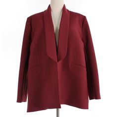 * Sleeve (Shoulder Seam To End Of Sleeve): 24.75 * Length: 29.25 * Shoulder: 18 * Pit To Pit: Approximately 23 * Waist (Flat Across): Approximately 25 Maison Rabih Kayrouz, Rabih Kayrouz, Suit Separates, Red Wool, Luxury Clothing, Burgundy Red, Luxury Outfits, Shoulder Sleeve, Ebay Store