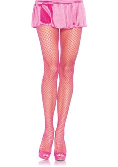 Get ready to rock your neon pink Industrial Net Tights made of stretchy spandex! These flirty fishnet tights are versatile, great for pairing with pin-up outfits or adding a playful touch to a cosplay ensemble. With a large net design and waist-high pantyhose fit, these tights are a must-have for any adventurous fashionista. Don't forget to grab our pink ballerina cosplay costume for a fun and fabulous look, or spice up your next rave with these bold tights!Available in O/S, one size fits all on Sparkle Tights, Net Tights, Striped Shoes, Pin Up Outfits, Overbust Corset, Corsets And Bustiers, Leg Avenue, Fishnet Tights, Underbust Corset