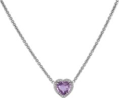 Piranesi - Heart Pendant in Purple Sapphire - 18K White Gold Diamond Necklace Set, Purple Sapphire, White Gold Jewelry, Style Gift, Metal Necklaces, Precious Gemstones, Estate Jewelry, Statement Jewelry, Luxury Jewelry