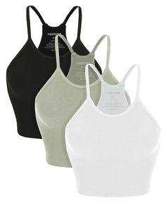 PRICES MAY VARY. Lightweight & Naked Feeling: This womens crop tank top is made of quality 80% nylon, 20% spandex fabric, super soft, lightweight, breathable, skin-friendly, durable and stretchy. Perfect chioce for your daily wear and workout. Fashion Style: Cropped length, ribbed kint design for a trendy exercise crop top look. The strap crop top for women is designed with the minimum number of seams for a more comfortable fit and increased mobility. Easy To Match: Basic casual camisoles for wo Amazon Outfits, Seamless Knitting, Cropped Camisole, Women's Tank Tops, Red Barns, Cropped Tops, 4 Way Stretch Fabric, Seamless Leggings, Knit Crop