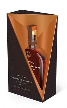 a bottle of woodford reserve reserve in a cardboard box with the label on it