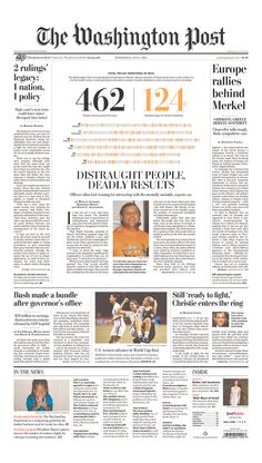 the washington post newspaper front page