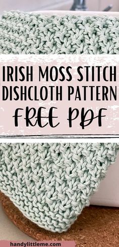 the irish moss stitch dishcloth pattern is free