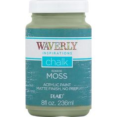 a bottle of chalk paint that is green