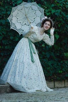 Vestidos Vintage, Historical Fashion, Jane Austen, A Dress, Vintage Dresses, Pin Up, Umbrella