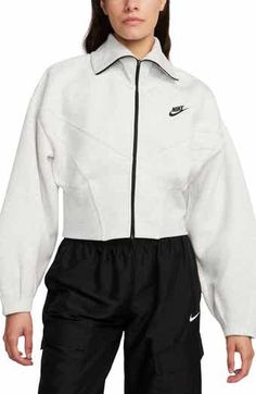 Nike Sportswear Tech Fleece Windrunner Zip Hoodie | Nordstrom Nike Web, Nike Sportswear Tech Fleece, Nike Sportswear Women, Voluminous Sleeves, Women's Sportswear, Chevron Design, Tech Fleece, Athletic Apparel, Body Heat