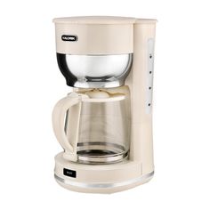 Retro 10-Cup Cream Drip Coffee Maker - Super Arbor Pour Over Coffee Maker, Best Coffee Maker, Cups Of Coffee, Retro Coffee, Brewing Process, Glass Carafe, Filter Coffee, Pour Over Coffee, Coffee Filters