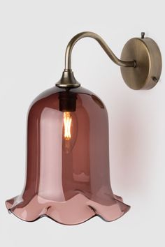 Tea glass shade Nouveau Wall Light by Rothschild & Bickers Light Fixtures Kitchen Island, Powder Room Lighting, Traditional Lighting, Portobello