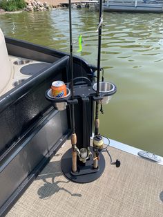 Soda can in a 2 pc cup holder Hunting Gadgets, Dock Ideas, John Boats, Ice Fishing Rods, Fishing Chair, Lawn Furniture, Relaxing Outdoors, Fishing Rod Holder, Yard Games